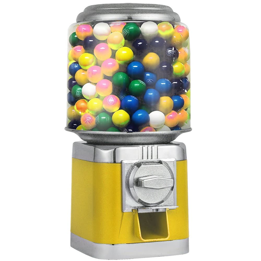 Máquina de Bolinhas Chicletes Venda Automatica Vending Machine Amarela