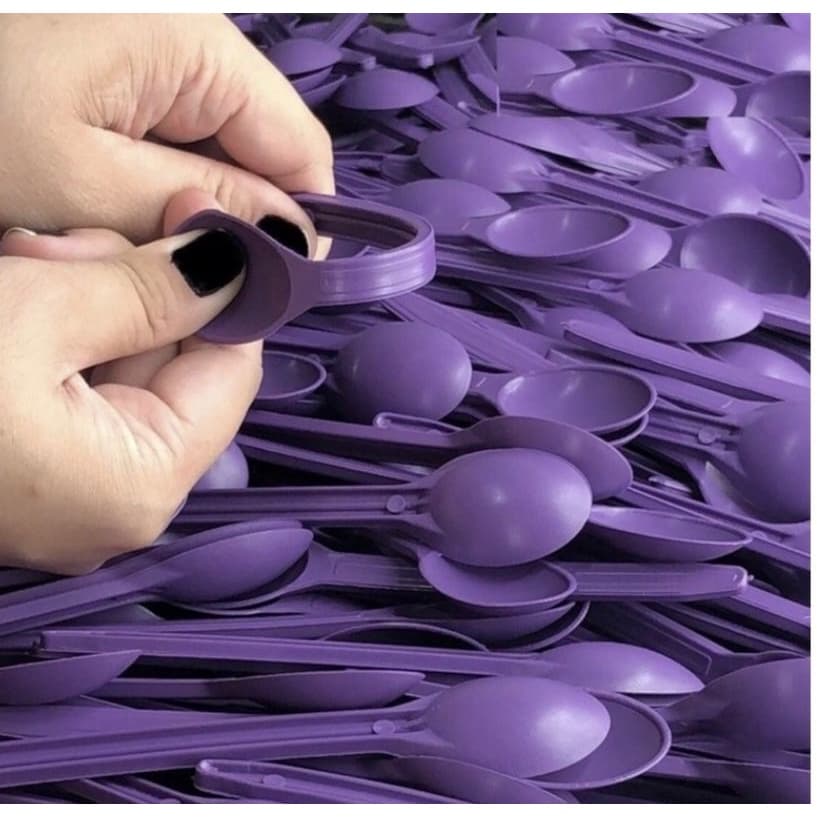 Kit 5000 Colherzinhas Roxa Para Açaí, Sorvetes e Sobremesas Promoção (CHOCO)