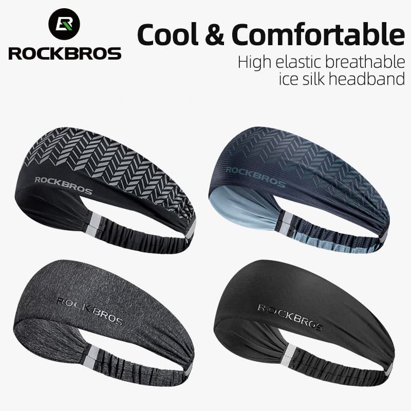 ROCKBROS Faixa De Cabeça Multifuncional Esportiva Anti-Derrapante Secagem Rápida Para Ioga/Ciclismo/Corrida