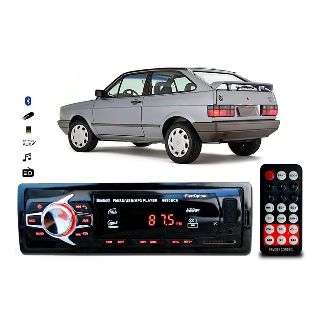 Aparelho Som Mp3 Vw Gol Quadrado Bluetooth Pendrive Rádio