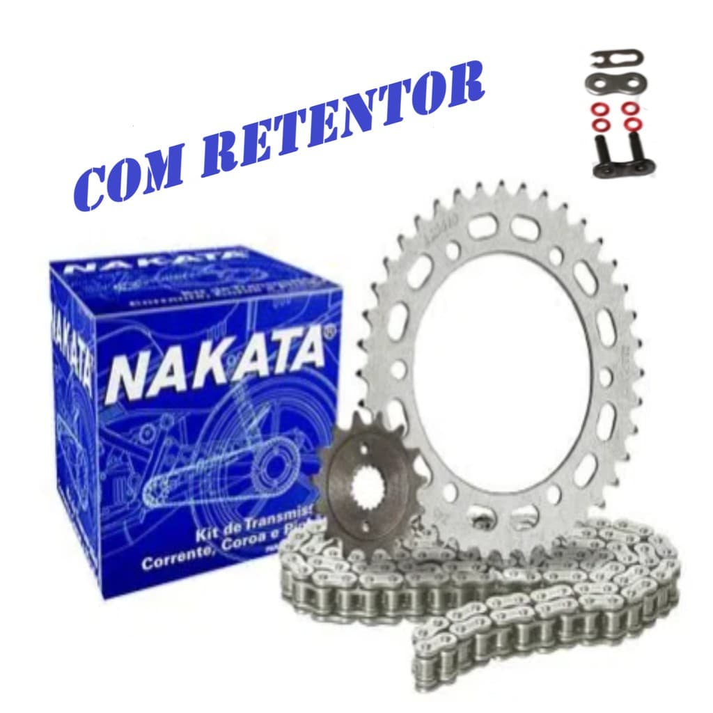 Kit Transmissão Nxr Bros 160 Xre 190 2015 2016 2017 2018 A 2026 Com Retentor Original Nakata