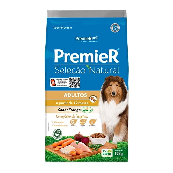 Ração Premier Seleção Natural para Cães Adultos - 12Kg