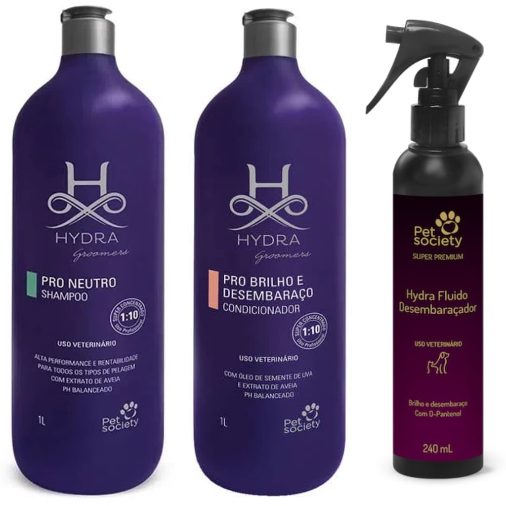Kit Sh Neutro 1l (1:10)+condic. 1l(1:10)+fluido Desem. 240ml