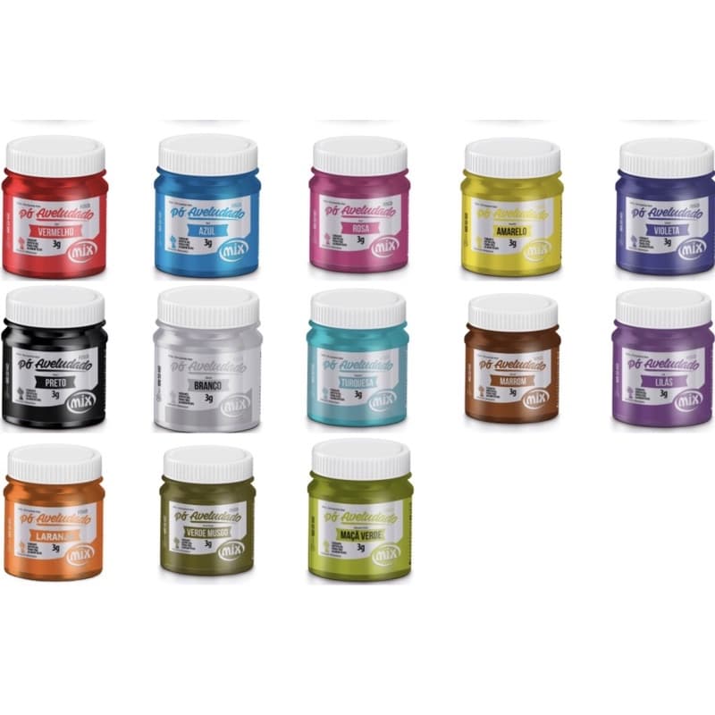 CORANTE PÓ MIX 3G AVELUDADO FOSCO PARA DECORAÇÃO. (CHOCO)