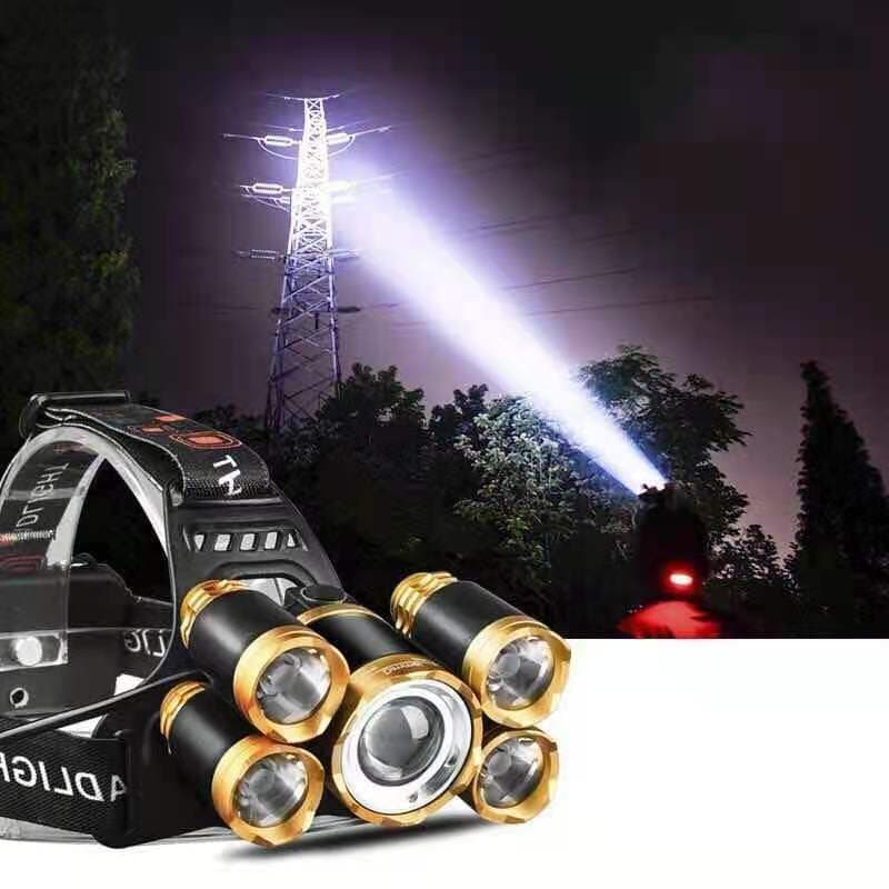 Holofote De Cabeça 1-3-5 LED (600301/302 Vários) Recarregável
