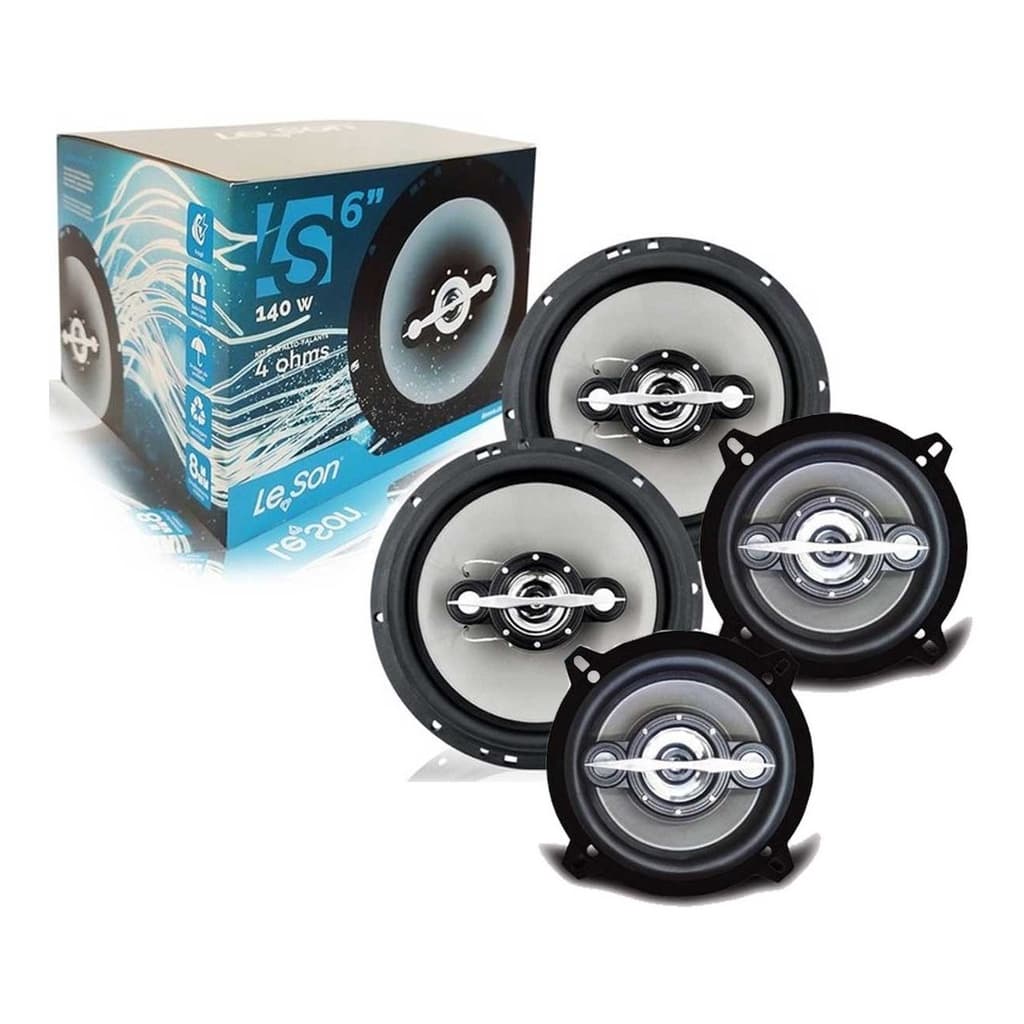 Kit 2 Pares Alto Falante 6 + 5 Polegadas Leson 140w 4 Ohms