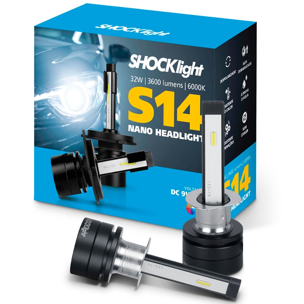 Lâmpada Super Led Mini Shocklight 32w S14 Nano H1 6000k