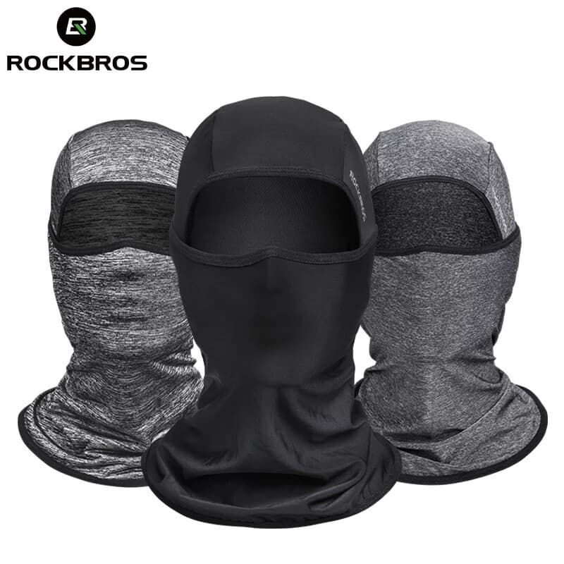 ROCKBROS Máscara Facial De Motocicleta Respirável Em Seda Fria Proteção UV Esportiva Para Caminhadas Ao Ar Livre