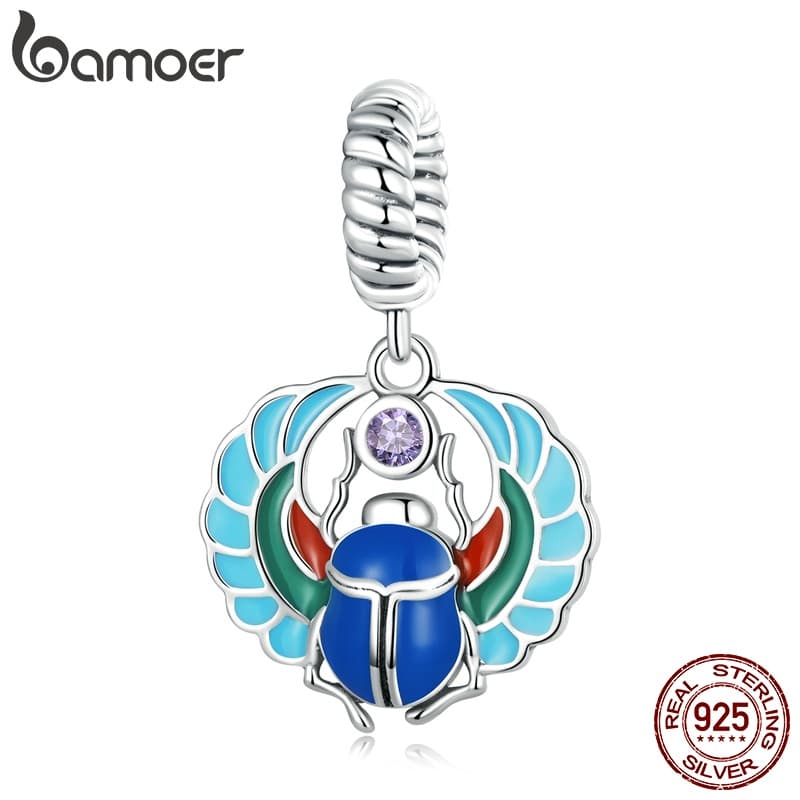 Bamoer Encantos 925 Elemento De Prata De Zircão Egípcio Pingente Retro Colar De Fadas Pulseira Acessórios Presente