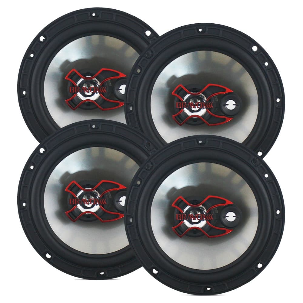 Kit 2 Pares Alto Falante 6 Polegadas 100w Rms B3X60-X Triaxial Bravox Kit Fácil 200w Rms 400w Pico