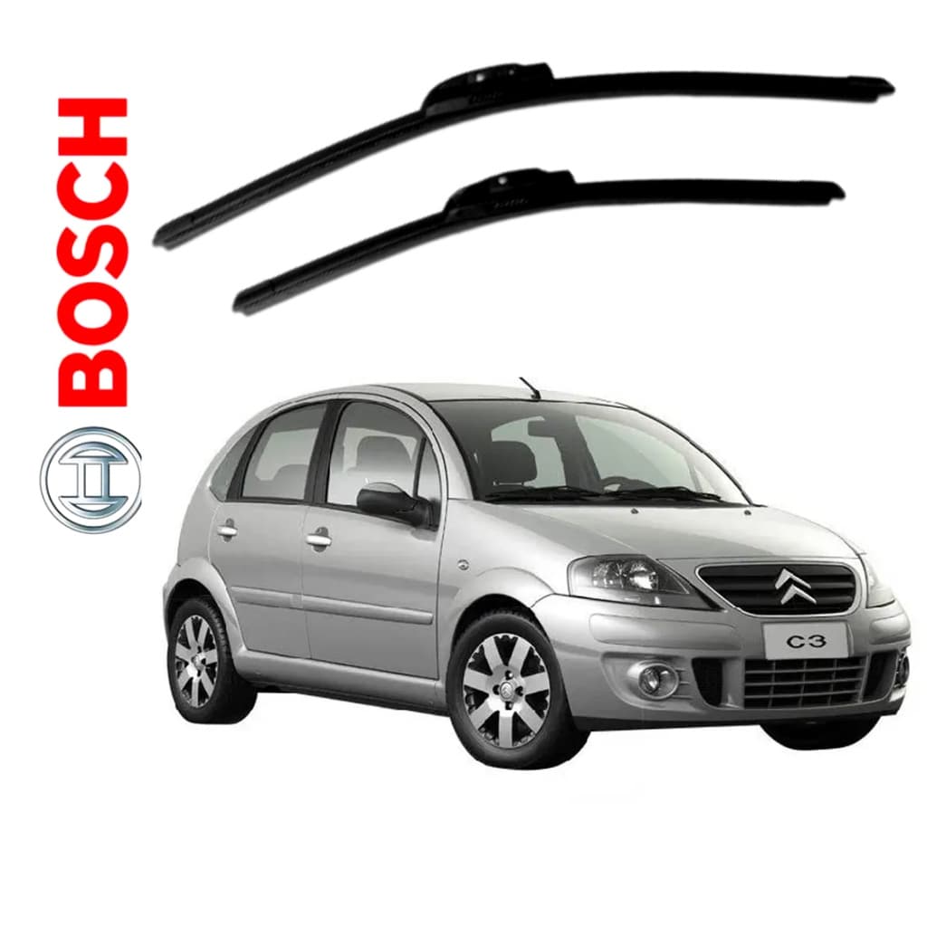 Par Palheta Limpador Parabrisa Citroen C3 Original Bosch 2002 á 2012