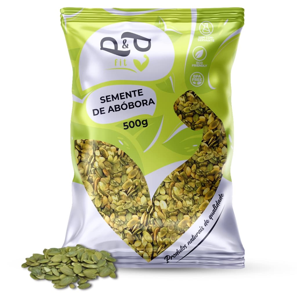 Semente de Abóbora Crua Sem Casca - 500g
