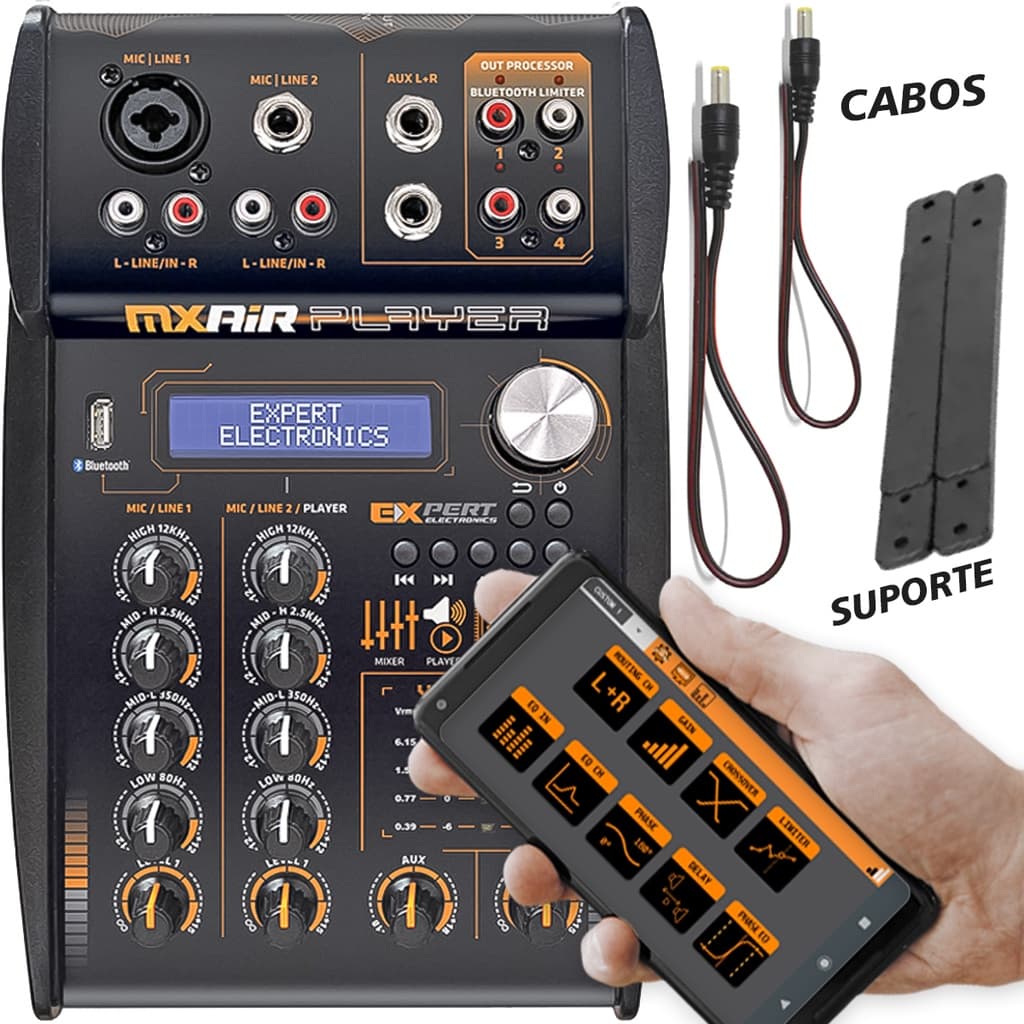 Mesa De Som Expert Mx Air Player Com Processador + Bluetooth + Player