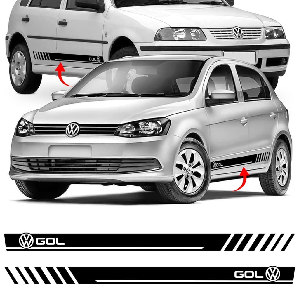 Kit Adesivo Decorativo Lateral Porta Gol G2 G3 G4 G5 G6 Faixa Porta