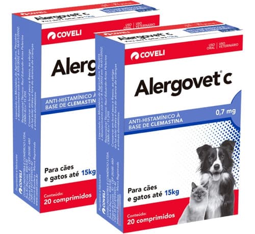 Kit 2 Antialérgico Coveli Alergovet C - 0,7mg