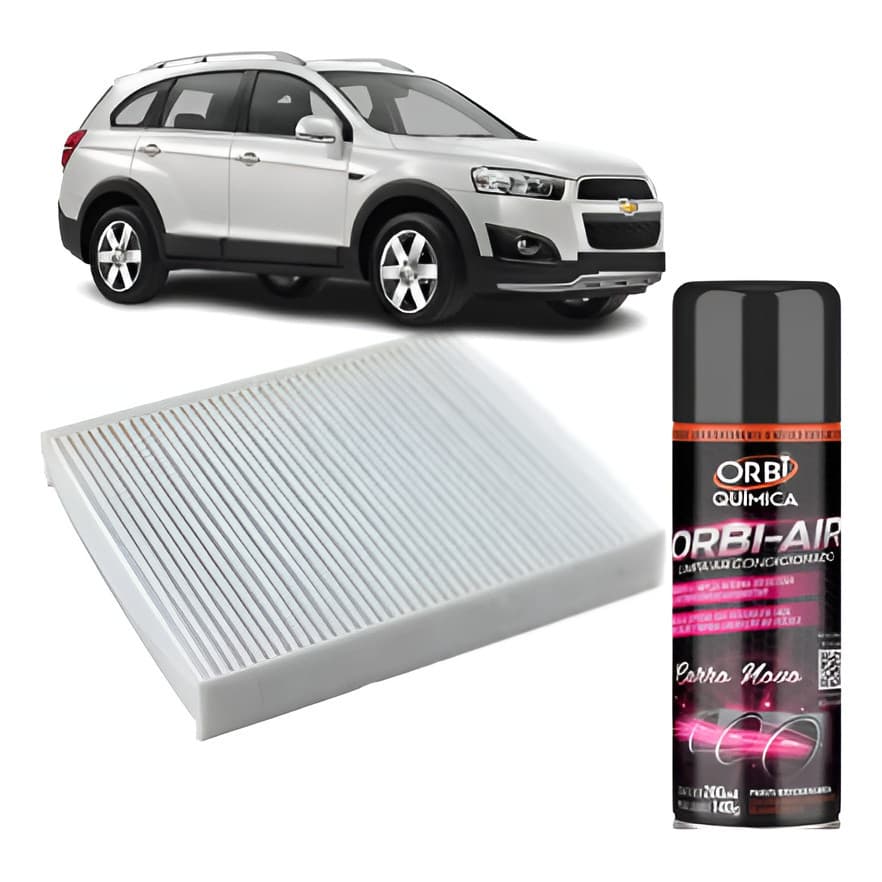 Kit Filtro Ar + Higienizador Gm Captiva 2008 Em Diante