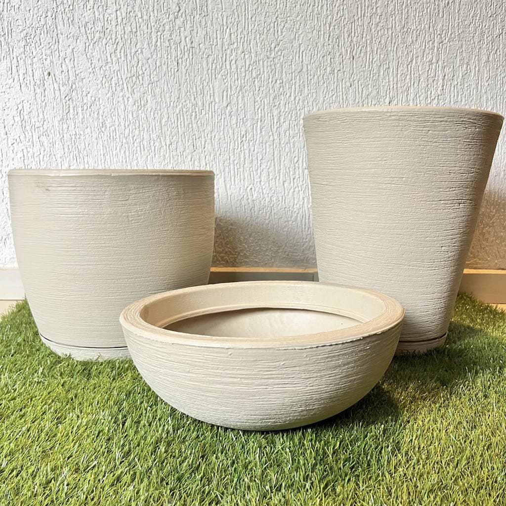 Kit 3 vasos de polietileno para plantas decorativo N1 N2 N3 Grandes