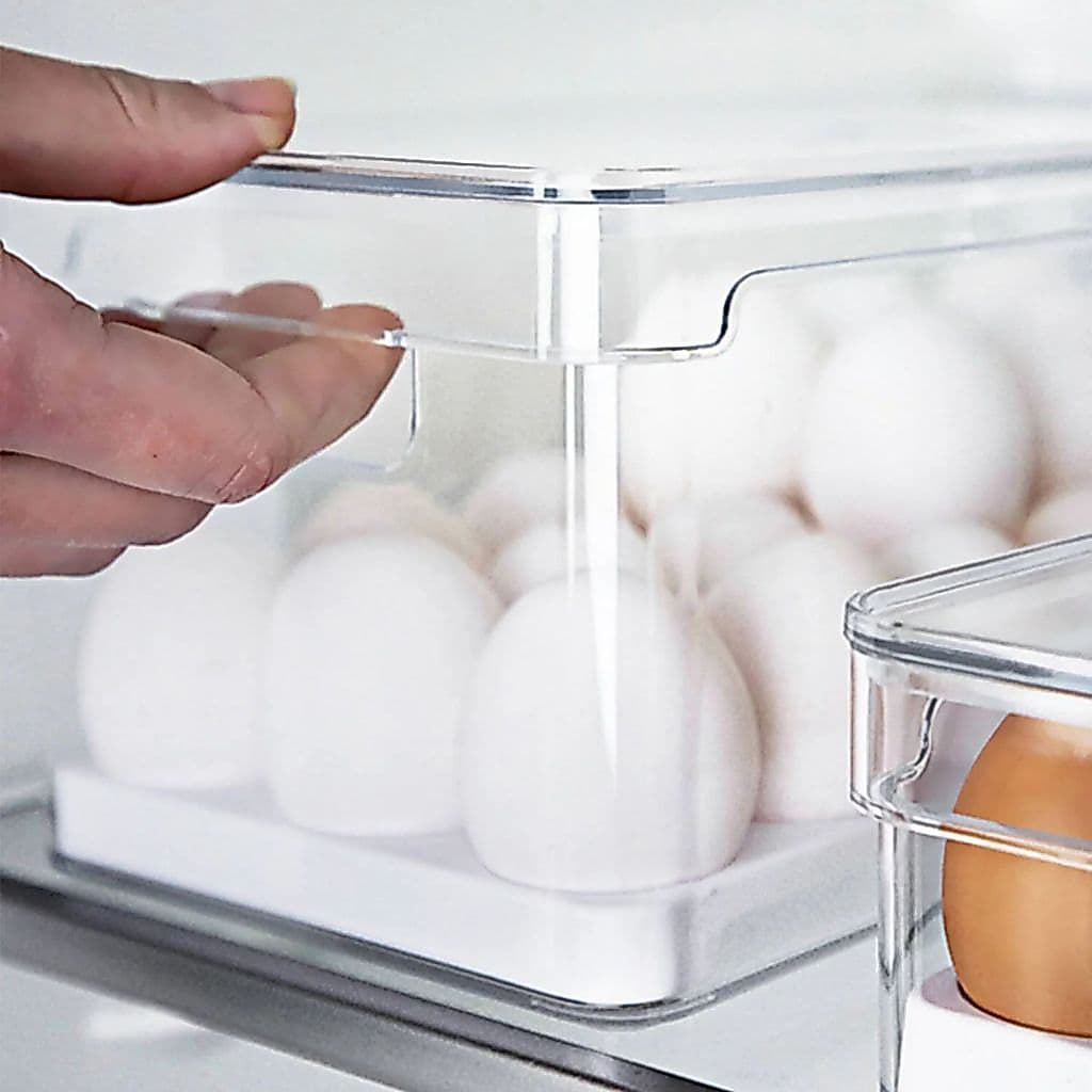Organizador de ovos com tampa 14, 21 e 36un Linha Clear Fresh - OU