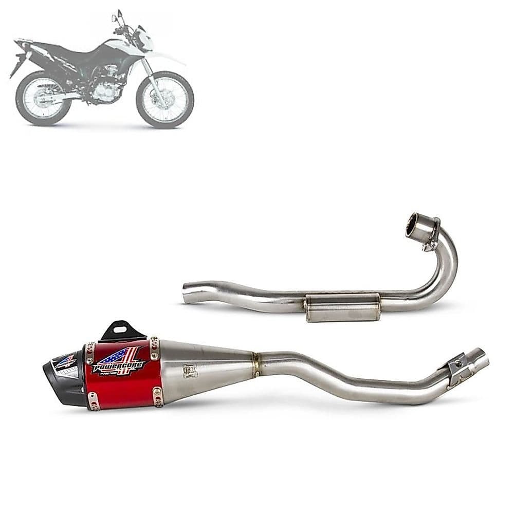 Escapamento Escape Moto Powercore 4 Pro Tork Nxr 160 Bros 2015 A 2019 / Xre 190 2016 2017 2018 2019