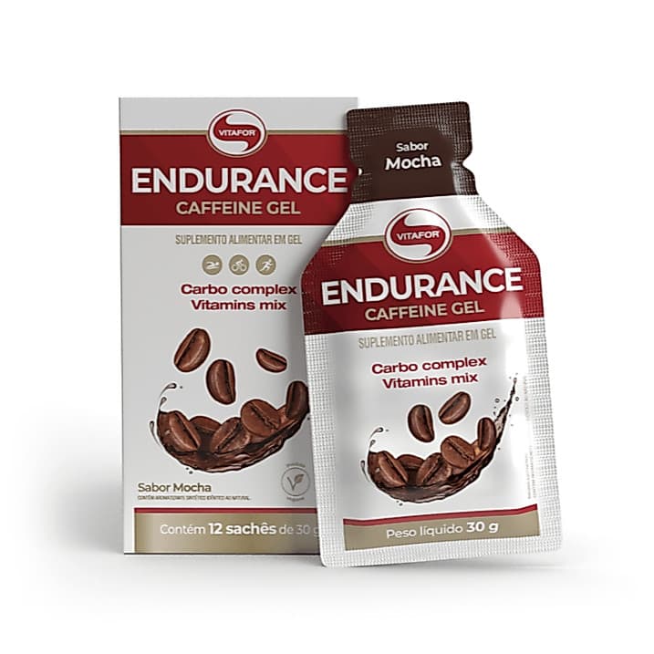 Endurance Caffeine Gel Suplemento Alimentar em Gel 12 Sachês de 30g cada - Vitafor