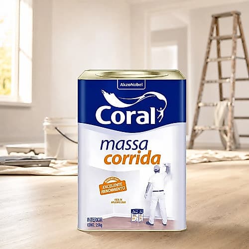 Massa Corrida 25kg Coral Pva
