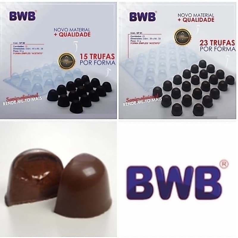 Forma de Trufa Tradicional Chocolate páscoa 2025 Semi-profissional 40 / 50 gramas ( Alto rendimento)