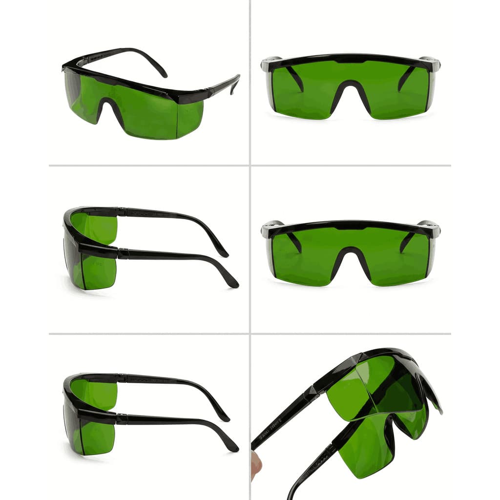 Kit 6 Óculos De Proteção Para Luz Pulsada Epi Verde Jaguar