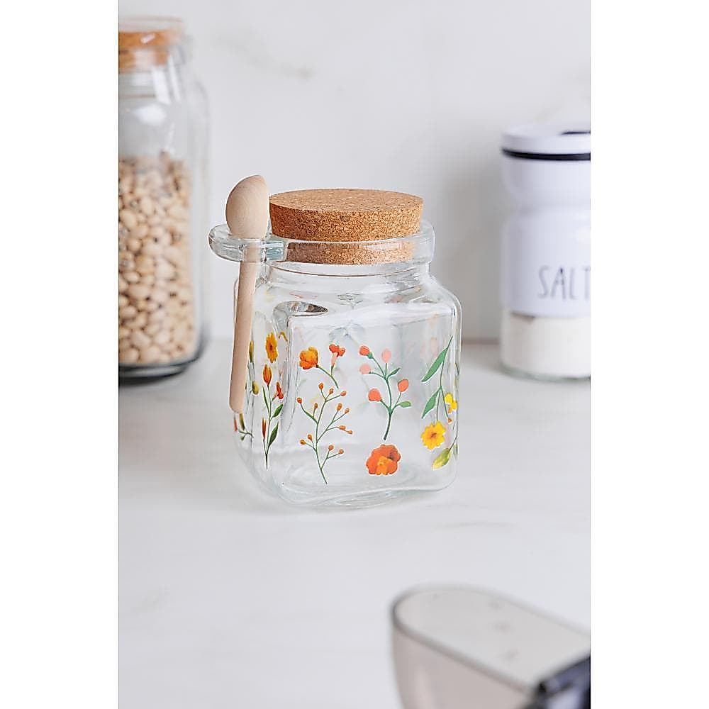 Porta Mantimento Quadrado Tampa Colher Encanto 290ml