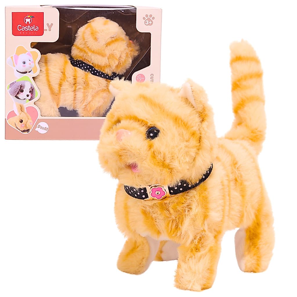 Brinquedo de Pelucia Gatinho c/Som e Movimento - Castela