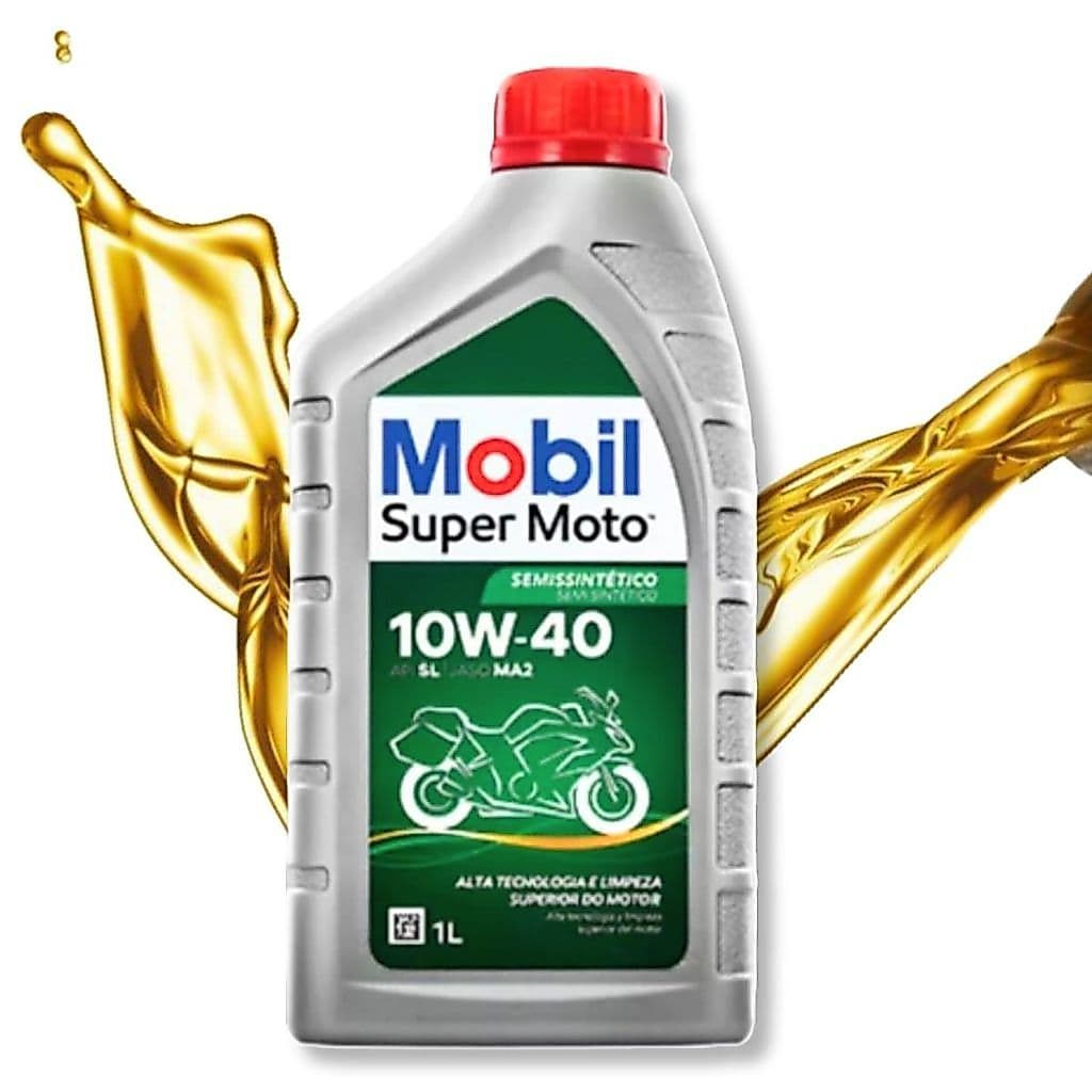 Óleo Mobil 10w40 Semissintético Super Moto 4 Tempos 1 Litro