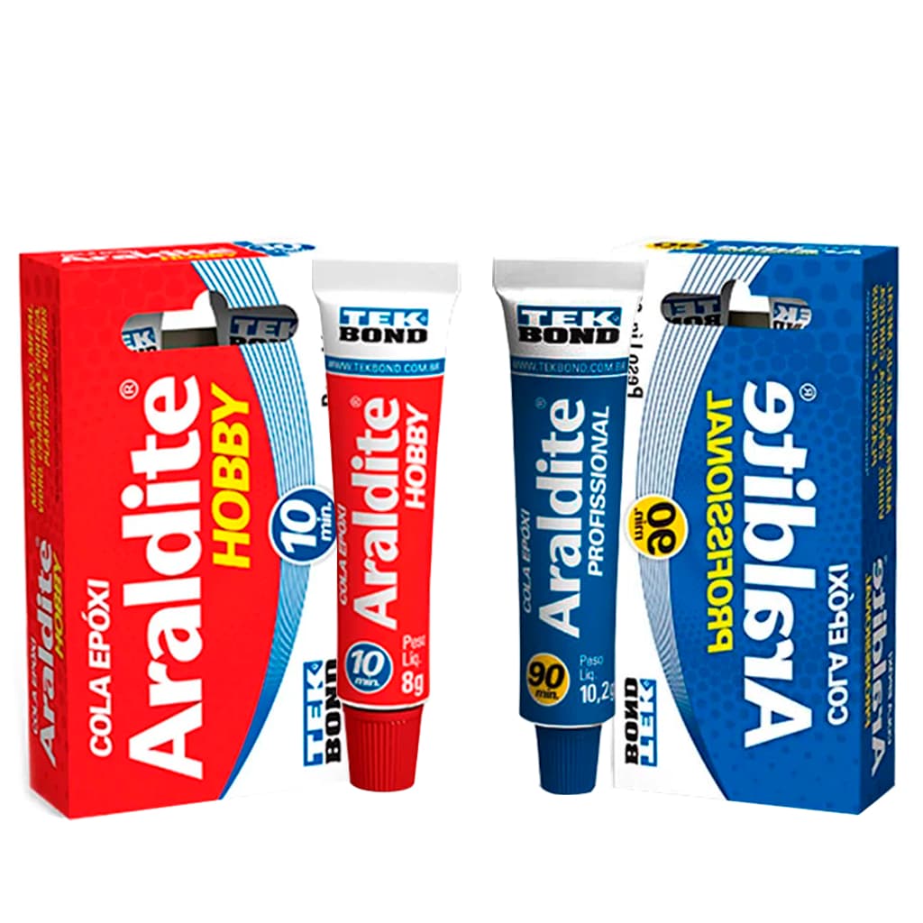 Cola Araldite Epóxi Hobby E Profissional TekBond 10 min - 90 min Multi Uso