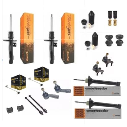 Kit Especial Suspensão Gol G5 G6 G7 Amortecedor Bieleta e Pivo + Kits
