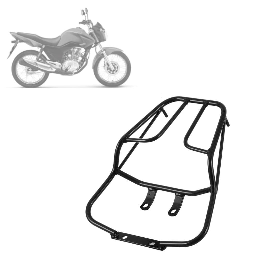 Bagageiro Aço Maciço Pro Tork Sansão Moto Titan Fan 125 150