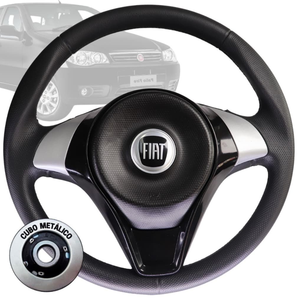 Volante Palio Sport Preto Emblema Preto Doblô Stilo Marea Brava Palio Weekend idea Siena Fiorino