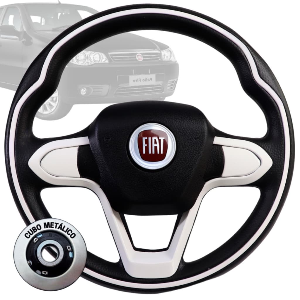 Volante Esportivo Bmw Branco Fire Mile Palio Stilo Ducato Doblô Marea Brava Siena Strada Punto Mobi