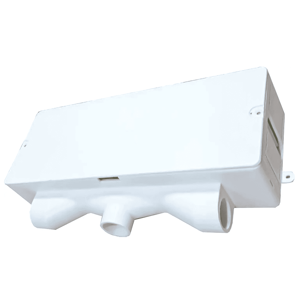 Caixa De Passagem Ar Condicionado Dreno 3 Saídas Vertical Infra Branco Tipo Split