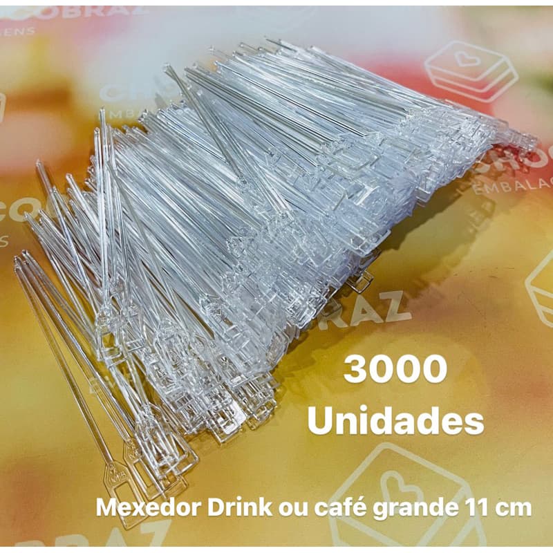 3000 Mexedor de Drink G ou Café 11 Mexa Bem Centímetros 6x500