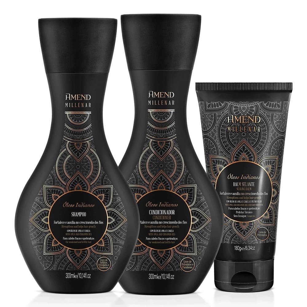 AMEND KIT MILLENAR ÓLEOS INDIANOS IV | 3 PRODUTOS