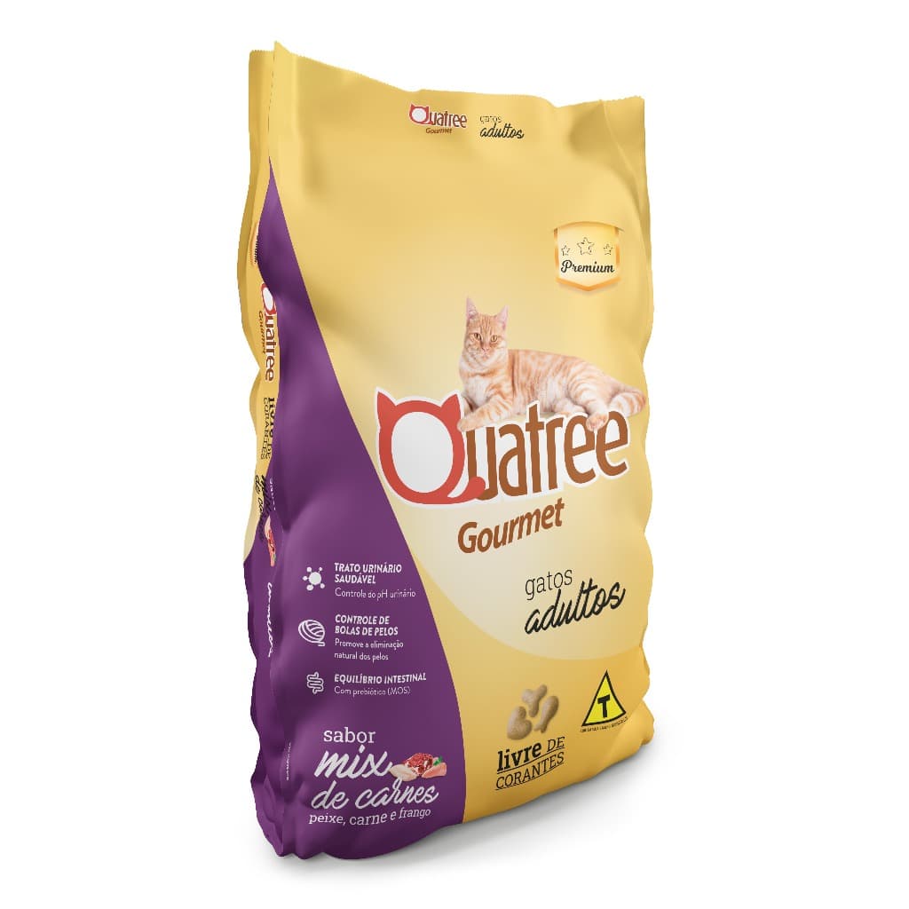 Ração Quatree Gourmet Gato Adulto Mix de Carnes 20 kg