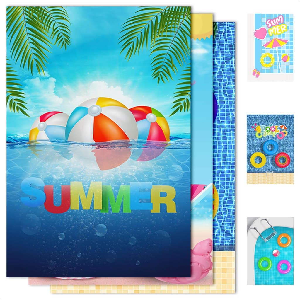 Painel Festa Retangular Decoração Praia Verão Vertical Sublimado Tecido 1,50x2,20