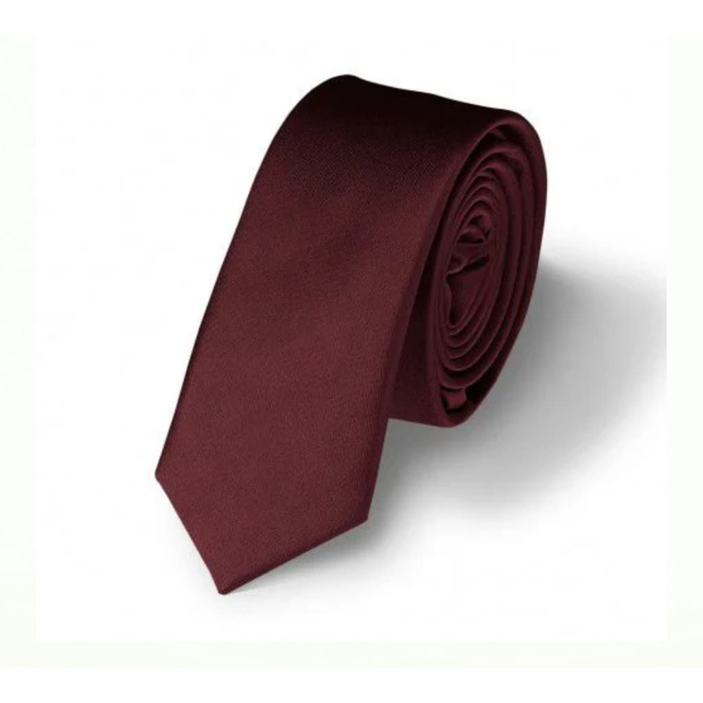 Gravata Social Slim Luxo Masculina - Marsala