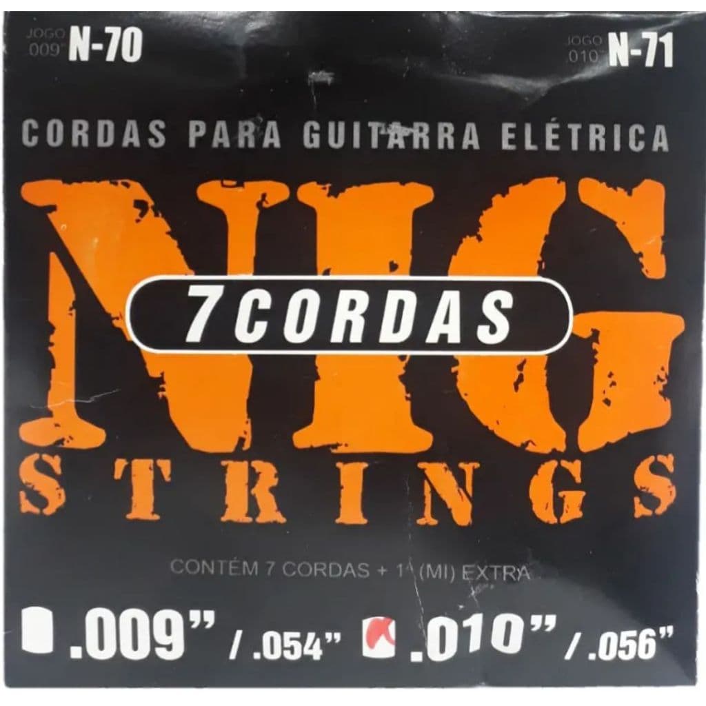 Encordoamento Nig Guitarra De 7 Cordas 010 - 056 - N71