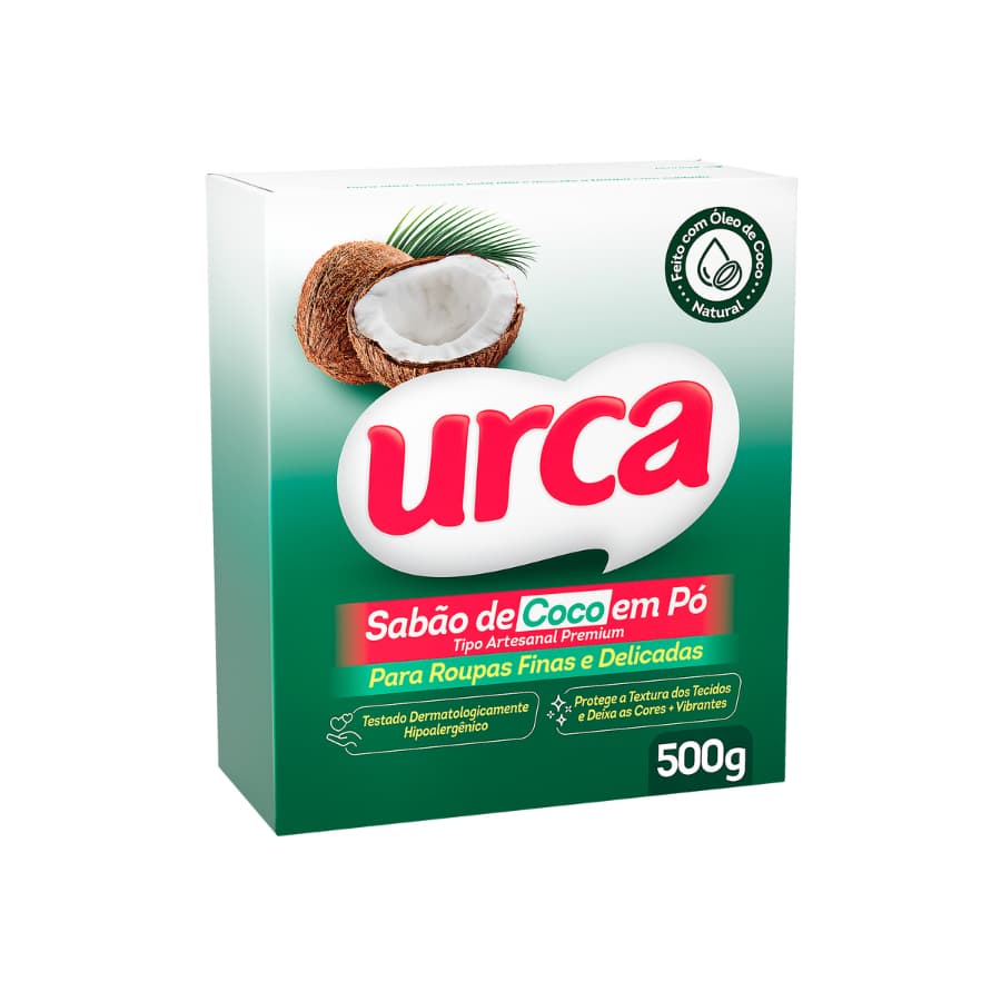 Lava Roupas Pó Coco  Urca Cartucho - 500g