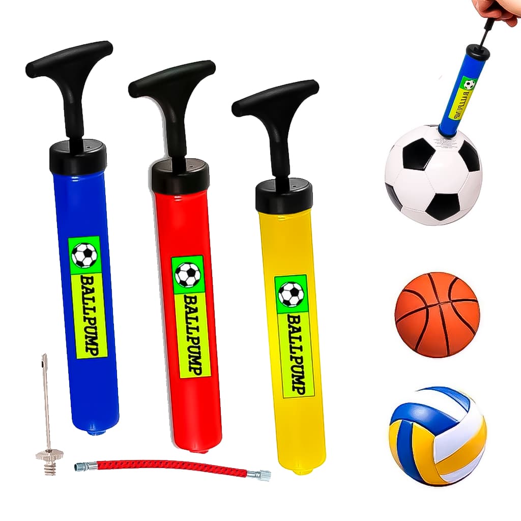 Bomba de ar para Encher Inflar Bolas de Futebol Futsal Futevôlei Basquete Boia Colete
