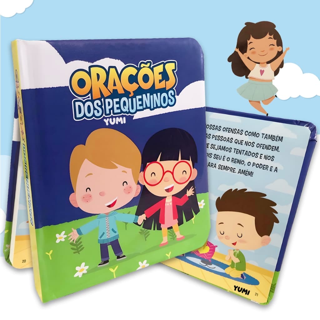 Orações Dos Pequeninos Bíblia Livro Infantil | Palavras Ilustradas | Capa Almofadada Premium | Orações Para Crianças