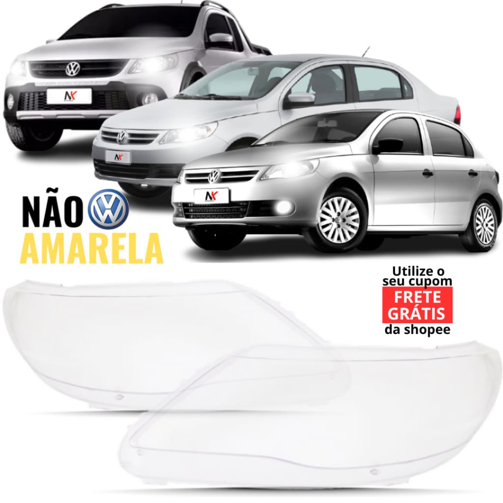 Par/Un Lente Farol Gol Saveiro Voyage G5 2009 2010 2011 2012 Lentes Novo