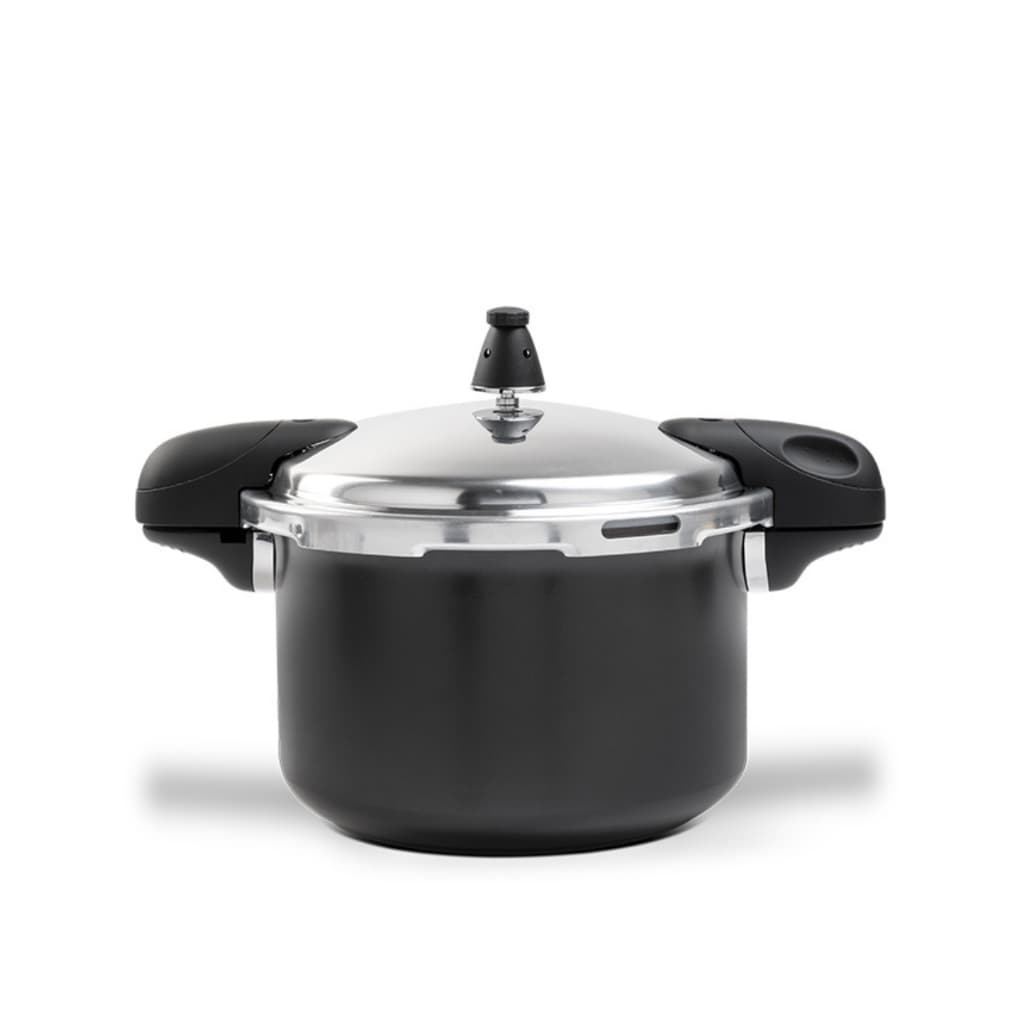 Panela de Pressão Brinox 5,4 L Antiaderente Ceramic Life Pressure com Indução Vermelho e Preto
