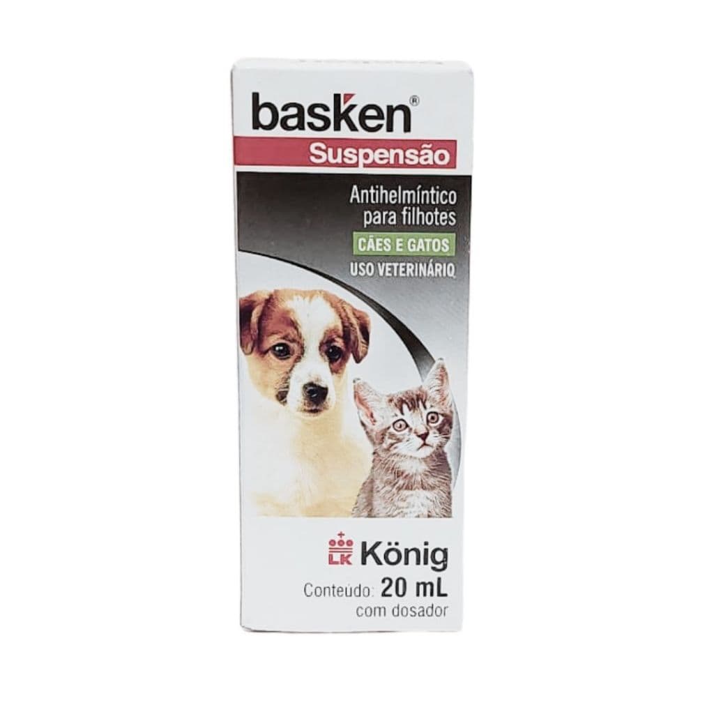 Vermífugo Basken 20ml Suspensão Oral para Cães e Gatos König
