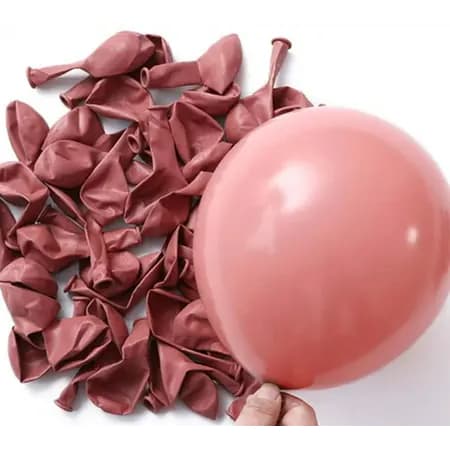 Balão de Festa Látex Liso - Rosê - 50 Unidades - Balões São Roque