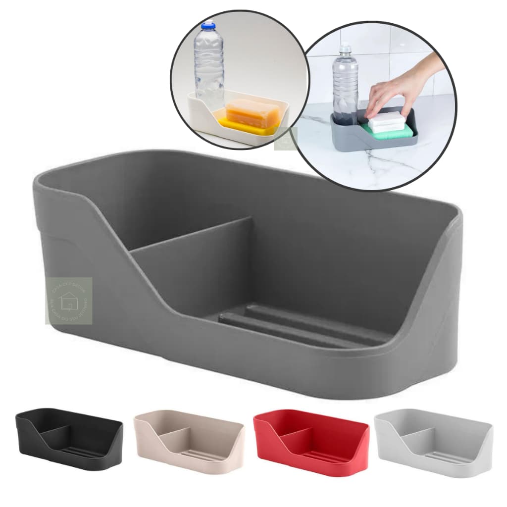 Organizador De Pia Suporte Porta Esponja Detergente 21cm Ou